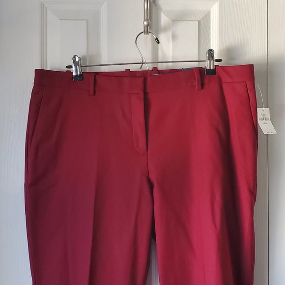Gap Slim Crop Pants size 14 - Cranberry Red - NWT - Picture 5 of 6